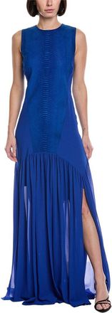 Akris Snakeskin & Silk Maxi Dress