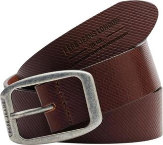 Pepe Jeans London Accessoires, Heren, Bruin, 105 CM, Leer, Wade Riem