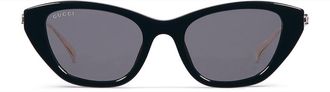 Gucci Cat Eye Frame Sunglasses, Black