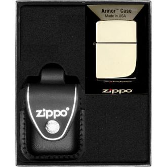 OEM Encendedor Zippo Con Armadura Cromada De Alto Brillo, Set De Regalo N.&ordm; 3