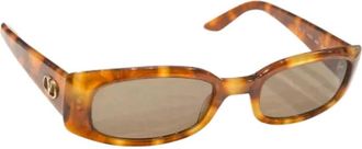 Valentino Pre-owned Plastic sunglasses - Dames - Vintage Accessoires - Bruin - ONE Size - Vintage