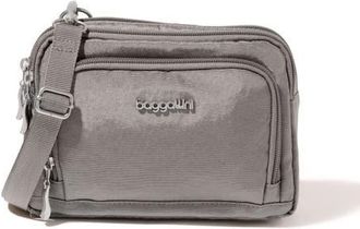 Baggallini Trifecta RFID Wallet Crossbody Bag in Sterling Shimmer at Nordstrom