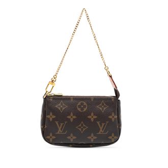Louis Vuitton Pre-owned Womens Monogram Mini Pochette Accessoires - Brown Textile - One Size