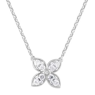Grown Brilliance Sterling Silver 0.40 Carat Lab Grown Diamond Pendant Necklace for Women