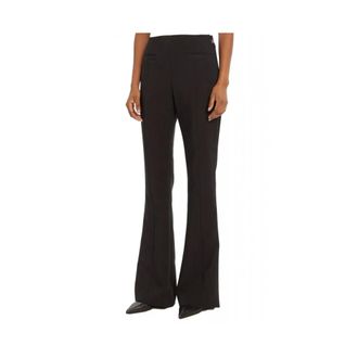 HUGO BOSS Broeken, Dames, Zwart, M, Leer, Wide Broeken