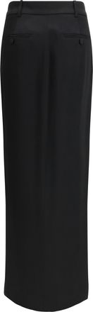 Tom Ford Womens Tailored Crepe Envers Satin Skirt Black
