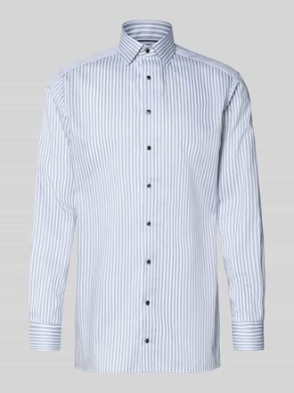 Olymp Regular Fit Businesshemd aus reiner Baumwolle mit Kentkragen in Silber, Größe 39