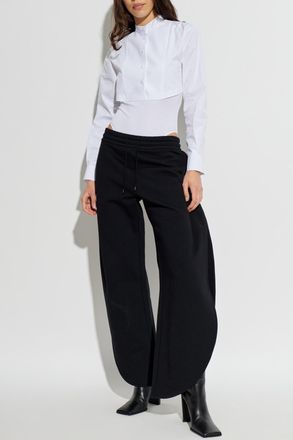 Alaia Cotton Bodysuit, Womens, White