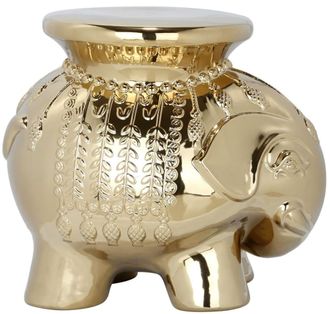 Safavieh Taburete de jardin en ceramica dorada