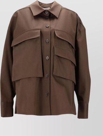 Parosh long sleeve shirt chest pockets