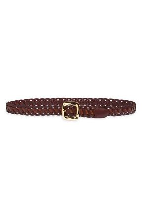 Zimmermann Malley Braided Leather Belt in Chestnut at Nordstrom, Size X-Small