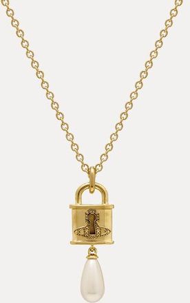 Vivienne Westwood Celestia Small Pendant Necklace Gold Pearls Women