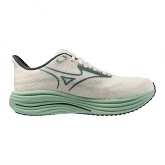 Mizuno Mens Wave Rider 29 Shoes In White/bistro Green