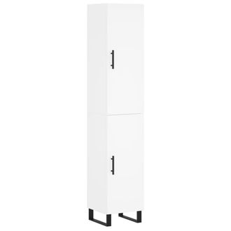 Berkfield Home Highboard White 34.5x34x180 cm Engineered Wood
