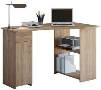 VCM Mesa De Ordenador Vcm Escritorio Esquinero Con Caj&oacute;n Dimensiones Aprox. Al. 76 X An. 118 X T. 77 Cm Escritorio - Linzia (sonoma-oiche (s&auml;gerau))