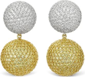 Anabela Chan Orecchini Diamond Canary Bauble in oro bianco 14 carati e rodio vermeil