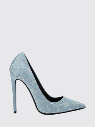 Philipp Plein Satin Pumps with Rhinestone Hexagon