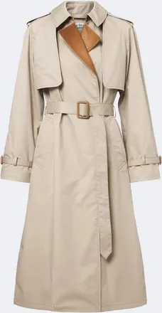 Acne Studios Leather-trimmed twill trench coat