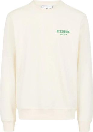 Iceberg Sweater Small Branding - Heren - Sweatshirts - Beige - S - Hoodies & sweatvesten
