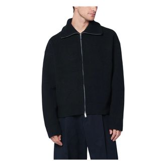 STUDIO NICHOLSON Cardigans, male, Blue, Size: S Sandos Cardigan