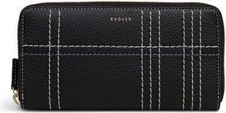 Radley London Calvert Way - Check Large Zip Around Wallet in Black at Nordstrom