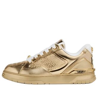 Versace Biggie Basket Metallic Sneakers Gold 10205931-A15073_1X00V