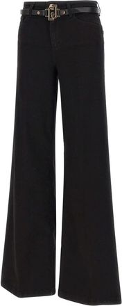 Liu Jo Flare Leg Jeans Bottom Up - Dames - Wijde Broeken - Zwart - XL - Katoen - Broeken