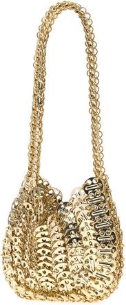 Paco Rabanne Womens Gold Metal Knit 1969 Moon Shoulder Bag Lightgold Borse A Mano