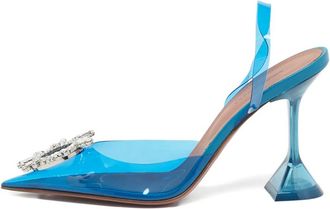 Amina Muaddi Pumps con cristalli - Blu