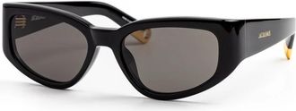 Jacquemus Jac 5 C1 SUN Zonnebrillen - Dames - Zonnebrillen - Zwart - 55 MM - Accessoires