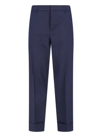 Cruna Grey Tailored Cropped Cuffed Trousers