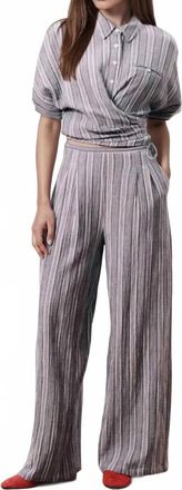 FRNCH Jean Chic Wide-Leg Trousers In Blue