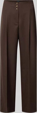 Copenhagen Muse Wide Leg Hose mit B&uuml;gelfalten Modell RAVNA in Schoko, Gr&ouml;&szlig;e XL