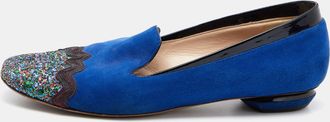 Nicholas Kirkwood Multicolor Suede And Glitter Smoking Slippers