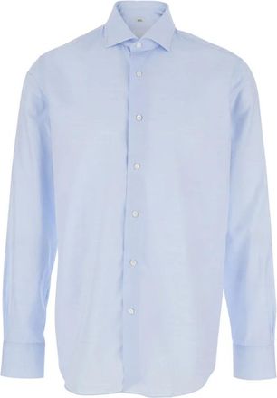 Alessandro Gherardi Klassiek overhemd met kraag - Heren - Casual Overhemden - Blauw - L - Katoen - Overhemden