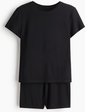 H&M Pyjama aus Modal - Schwarz