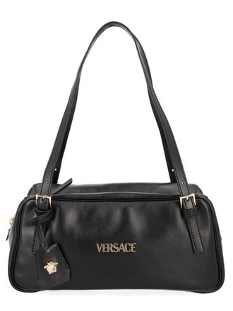 Versace Black Tag Lambskin Shoulder Bag