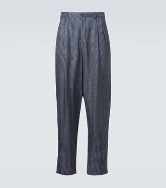 Giorgio Armani Pantalones tapered estampados plisados