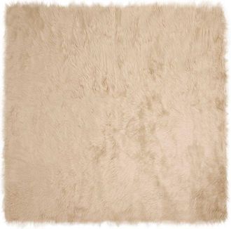 vidaXL Alfombra De Imitaci&oacute;n De Piel De Oveja Tafalla Beige Poli&eacute;ster Vidaxl