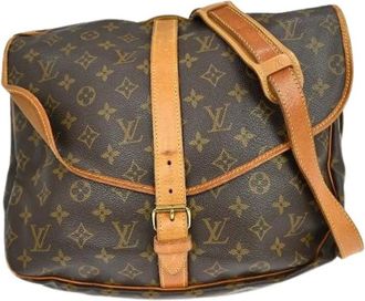 Louis Vuitton Pre-owned Cross Body Bags, male, Brown, Size: ONE SIZE Pre-owned Saumur Handbag