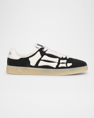 Amiri Pacific Bones Mixed Leather Sneakers