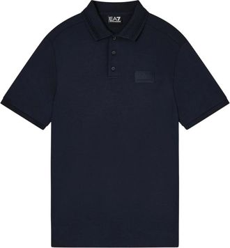 Emporio Armani Jersey Polo Shirt - Heren - Polos - Blauw - S - Polyester - Tops