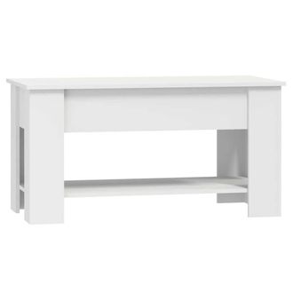 Berkfield Home Modern Coffee Table White 101x49x52 cm Engineered Wood | Size: 101 x 49 x 52 cm
