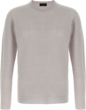 Roberto Collina Grey Wool Solid Sweater