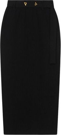 &Aacute;eron Skirts - Dames - Maxi Rokken - Zwart - L - Leer - Rokken