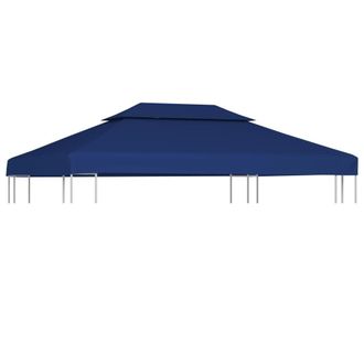 Berkfield Home 2-Tier Gazebo Top Cover 310 g/m &sup2; 4x3 m Blue