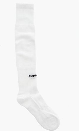 Dsquared2 Long Solid-Color Socks with Contrasting Logo size 38