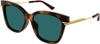Bottega Veneta Ladies Black Cat Eye Sunglasses BV1296SA 003