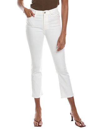 7 For All Mankind High-Rise Slim Kick White Flare Jean