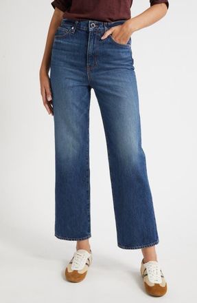 Veronica Beard Dylan High Waist Ankle Straight Leg Jeans in Roadside Blue at Nordstrom, Size 24